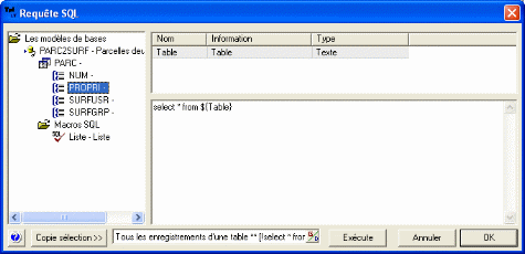 Définition d'une requête de BDD